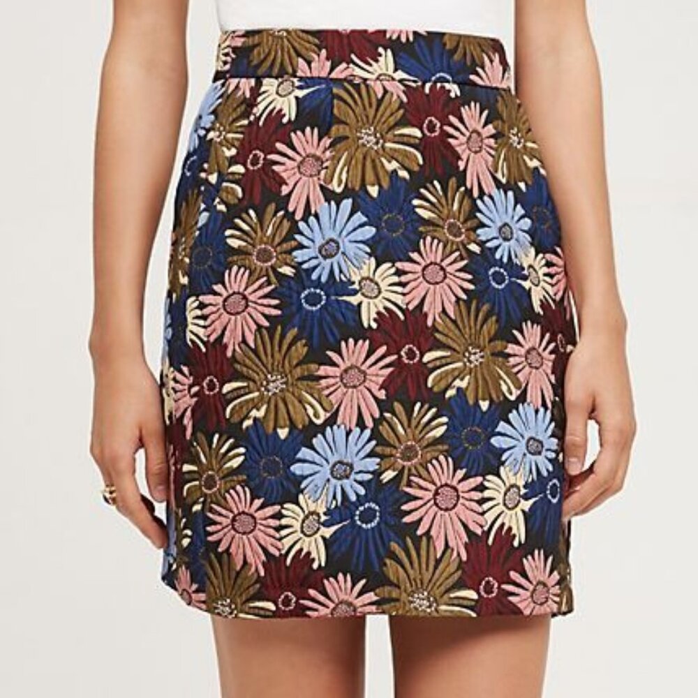 ANTHROPOLOGIE Kai Mini Skirt w/Pockets Multi-color Florals NEW